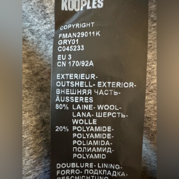 The Kooples Wool-blend Belted Trench Coat. Size 3. NWT - Picture 8 of 9